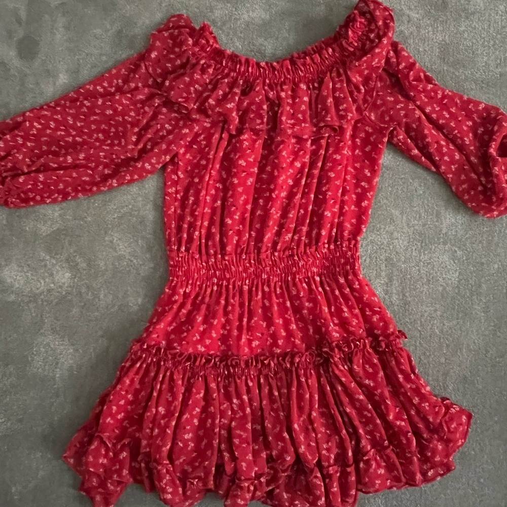 Red Misa Los Angeles Off The Shoulder Dress